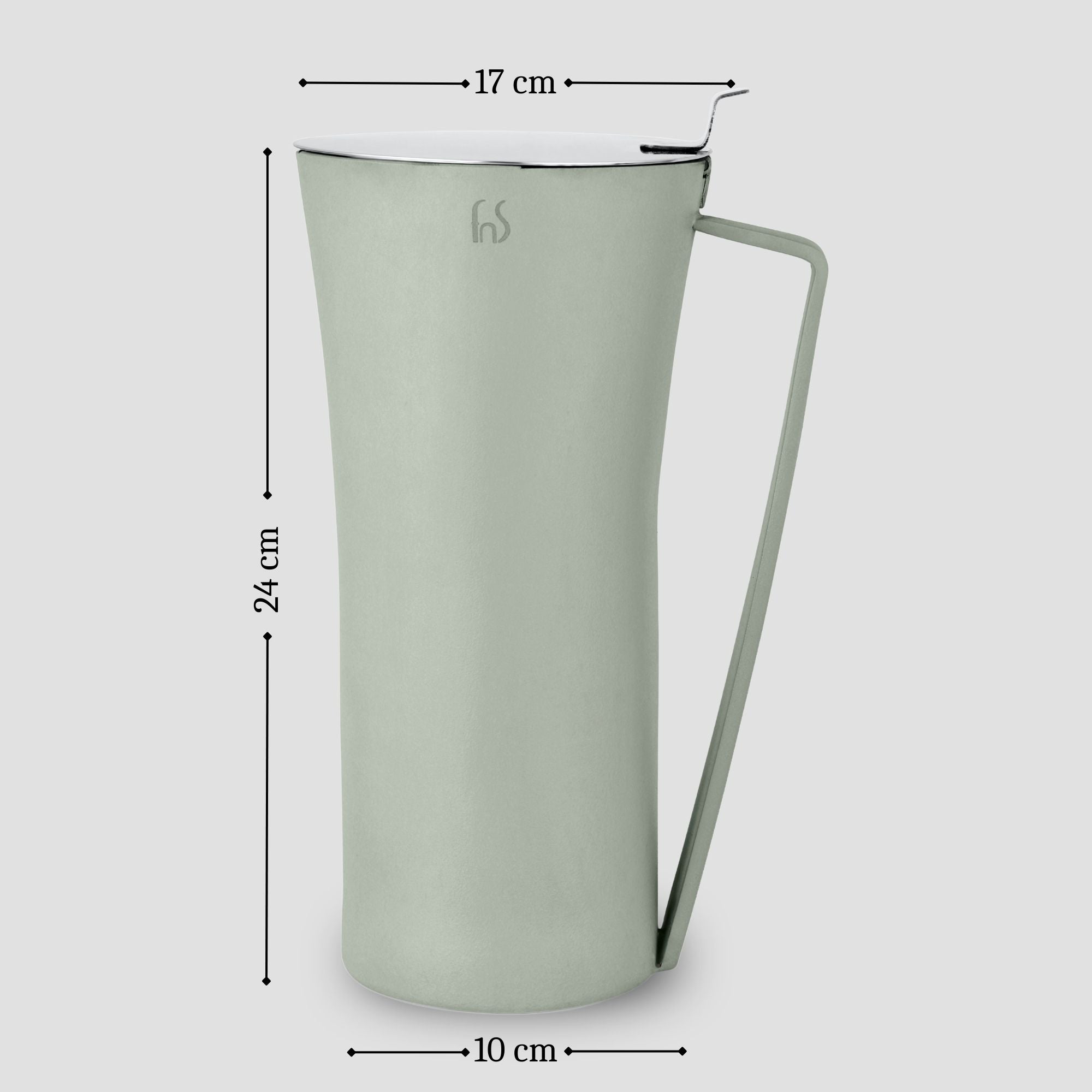 FnS Royal Olive Green Stainless Steel Strong and Durable Water Pitcher/Jug (Capacity 1.2 LTR)