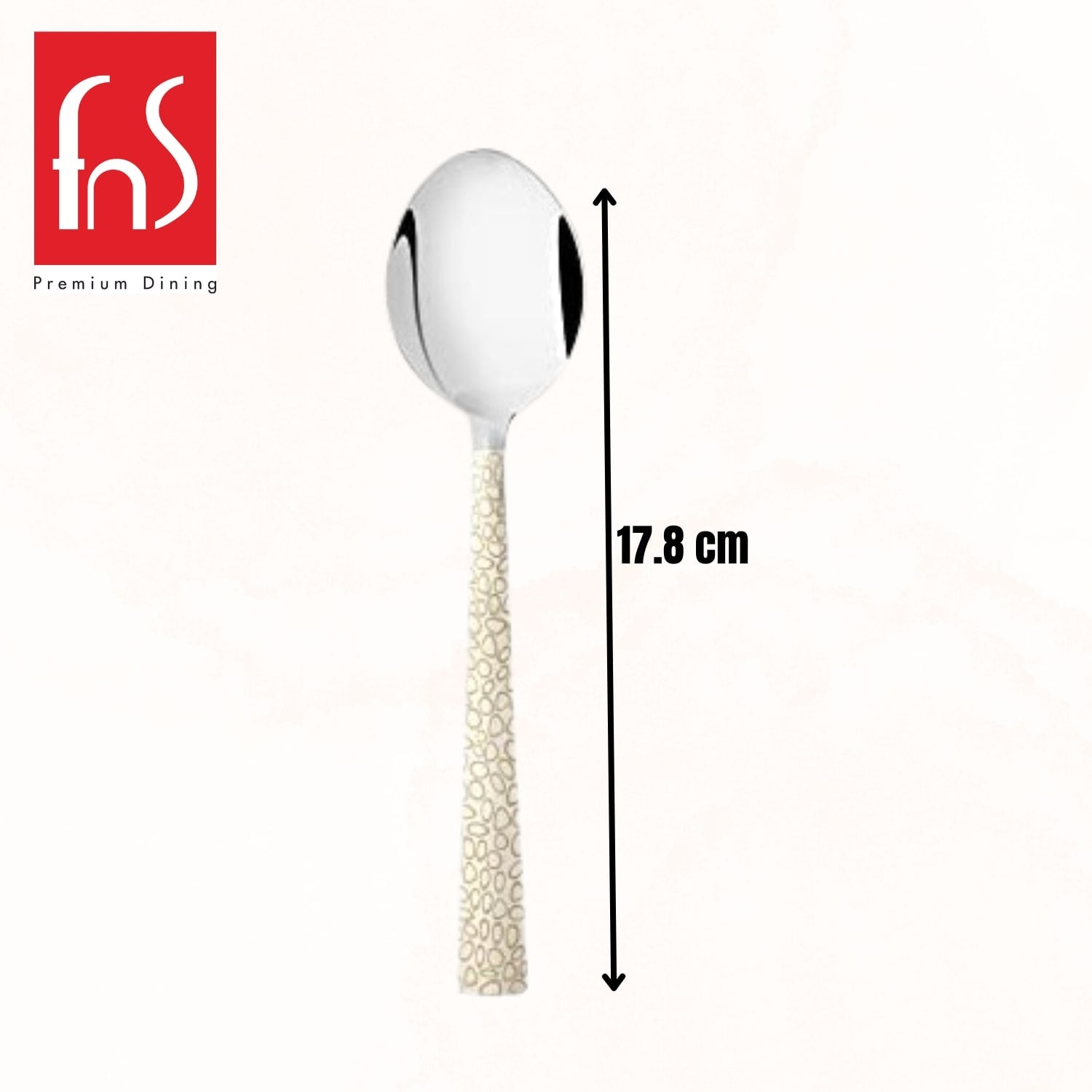 Montavo by FnS Pebble Laser Design Stainless Steel 6 Pcs Dinner Spoon Set