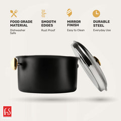 FnS Latina Stainless Steel Casserole (1600 ml)