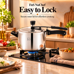 FnS NuChef Aegis Triply Inner Lid Pressure Cooker 2L