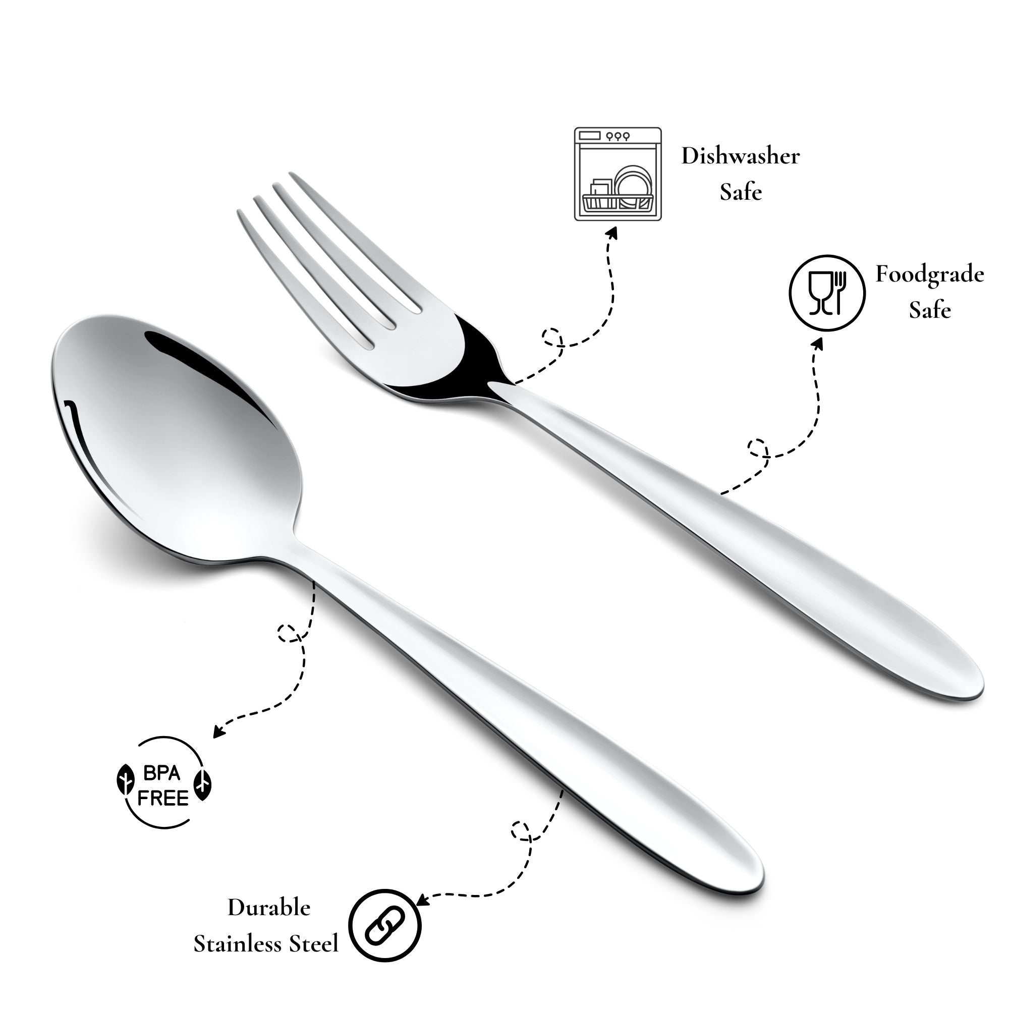 Montavo by FnS Sober 12 Pc Premium Stainless Steel Cutlery Set