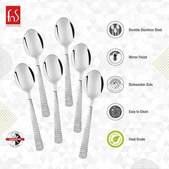 FnS Madrid 6 Pcs Stainless Steel Dinner Spoon