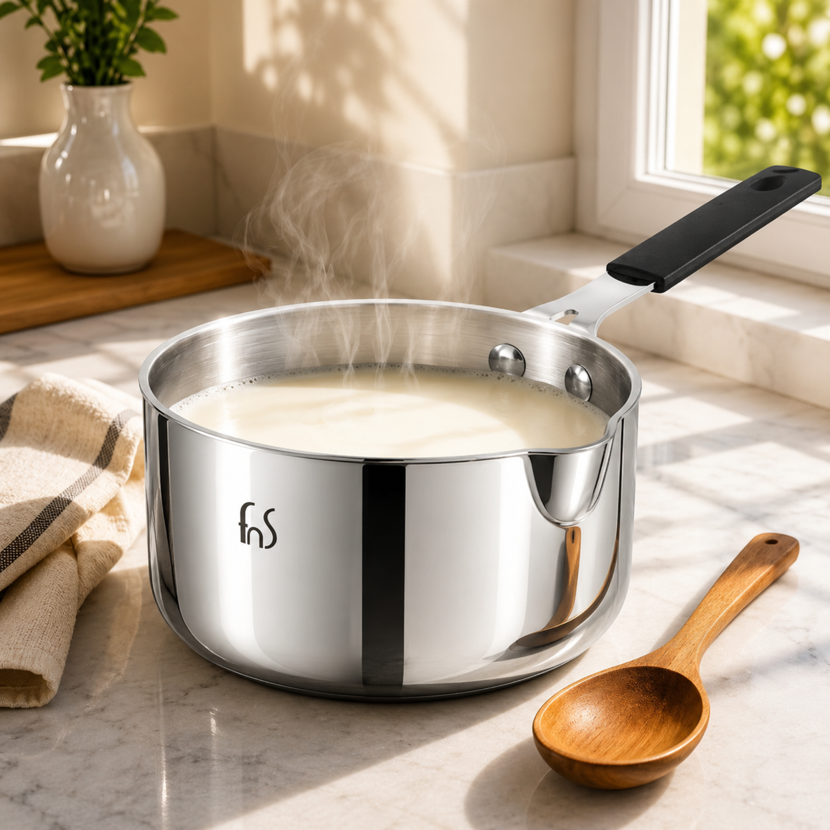 FnS Stainless Steel Mini Milk Pan 14 cm