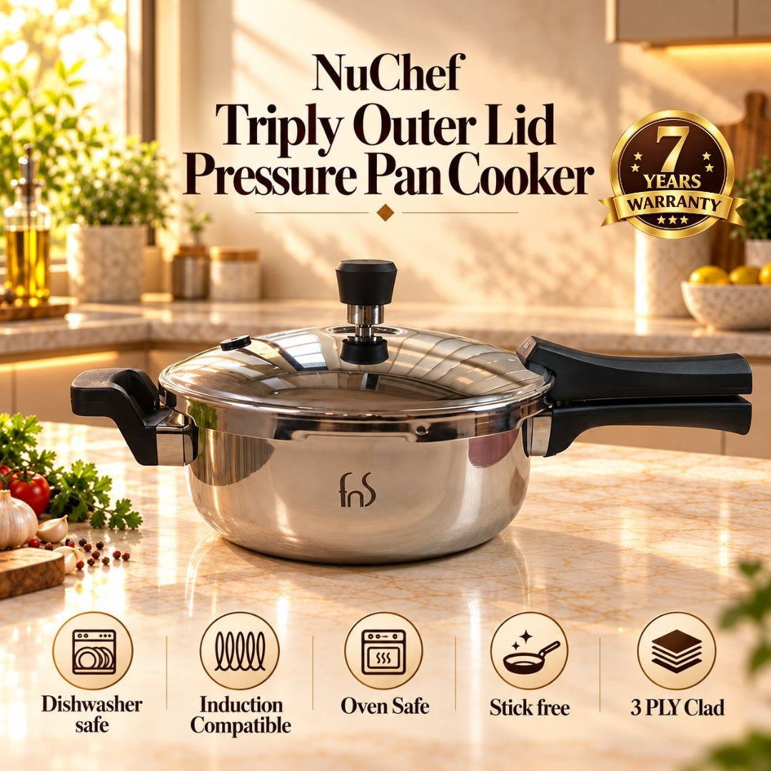FnS NuChef Triply Atlas Pressure Pan Cooker 3.5L