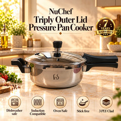FnS NuChef Triply Atlas Pressure Pan Cooker 3.5L