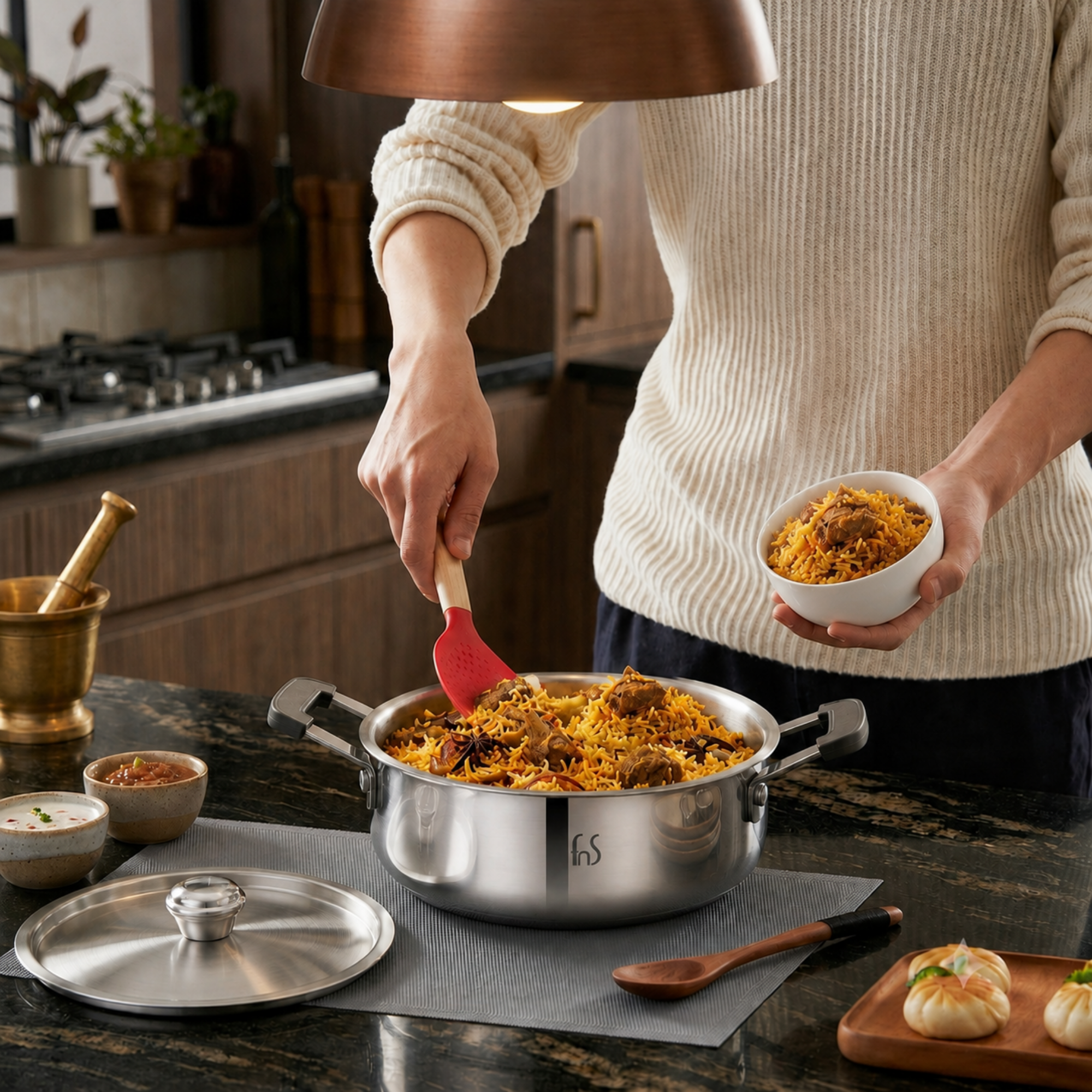 FnS NuChef Triply Stainless Steel Mini Casserole 12 cm