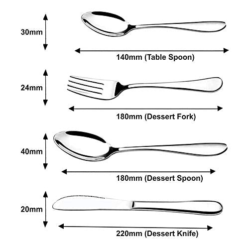 FnS Galaxy Stainless Steel 24 PC Cutlery Set with Stand