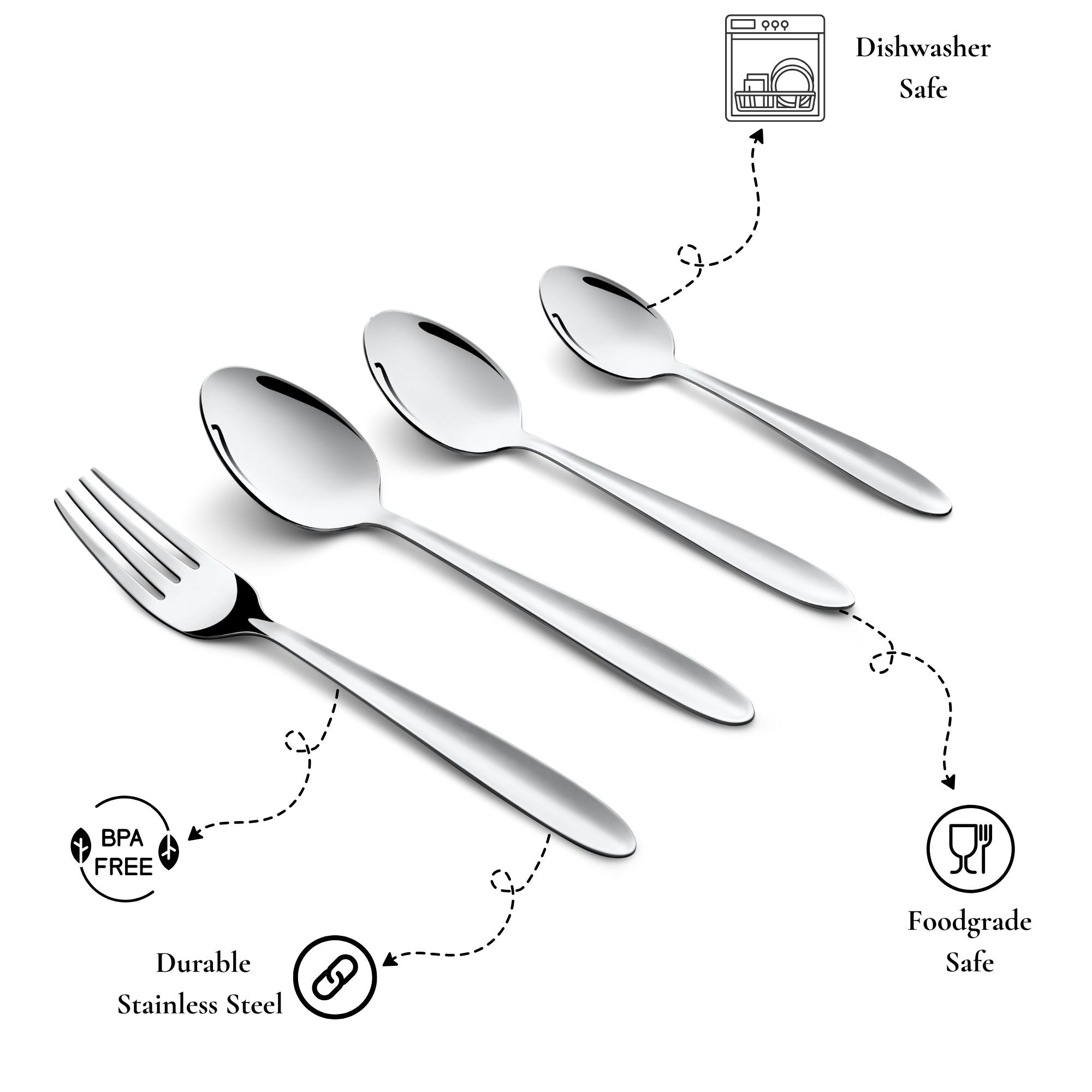 Montavo by fns Amigo Stainless Steel 24 Pcs Cutlery Set