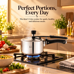 FnS NuChef Aegis Triply Inner Lid Pressure Cooker 1L