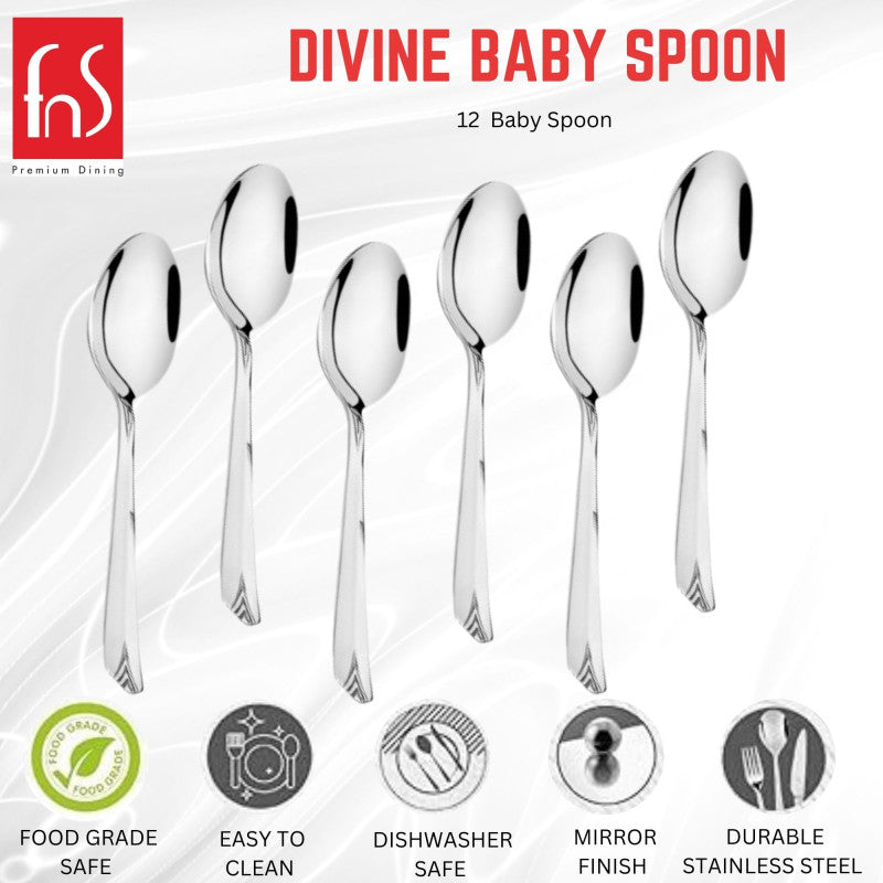 Montavo by FnS Divine stainless steel 12 Pcs Baby Spoon Set