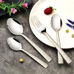 Montavo by FnS Pebble 24 pcs Premium Laser Engraved Cutlery Set