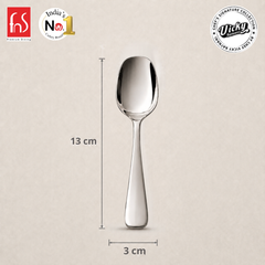 Chef Vicky Ratnani's Signature Collection By FnS Nexa Stainless Steel Mirror Finish Baby Spoon 6 Pcs Set | Premium  sleek contemporary Handle Design, Durable and Safe, Ideal for Feeding, Stylish and Practical for Babies