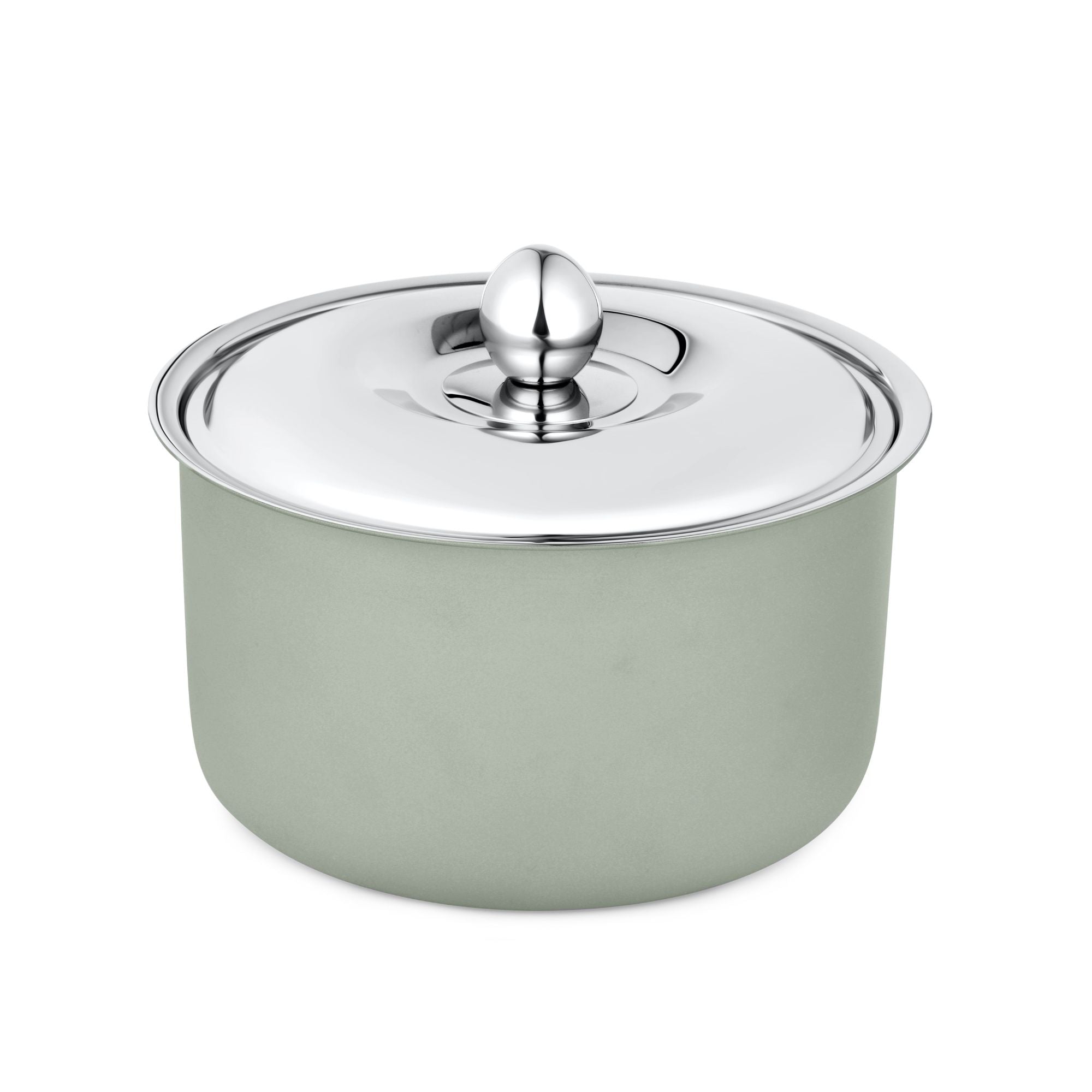 FnS Alwin Olive Green Finish Stainless Steel Double Wall Insulated Designer Casserole with Lid (1600 ml)