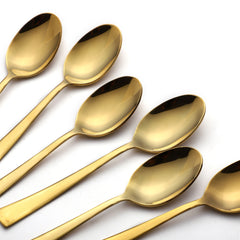 Montavo by FnS  Alexa Gold Stainless Steel 6 Pcs Baby Spoon Set