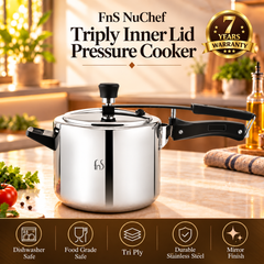 FnS NuChef Aegis Triply Inner Lid Pressure Cooker 5L