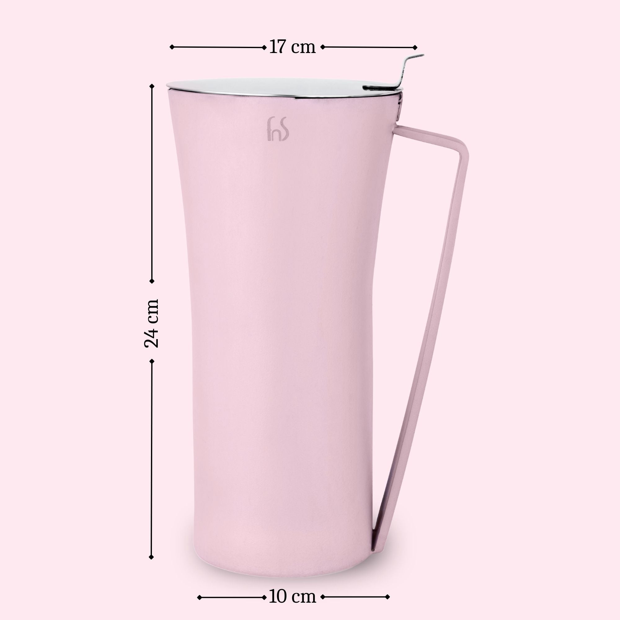 FnS Royal Pink Stainless Steel Strong and Durable Water Pitcher/Jug (Capacity 1.2 LTR)