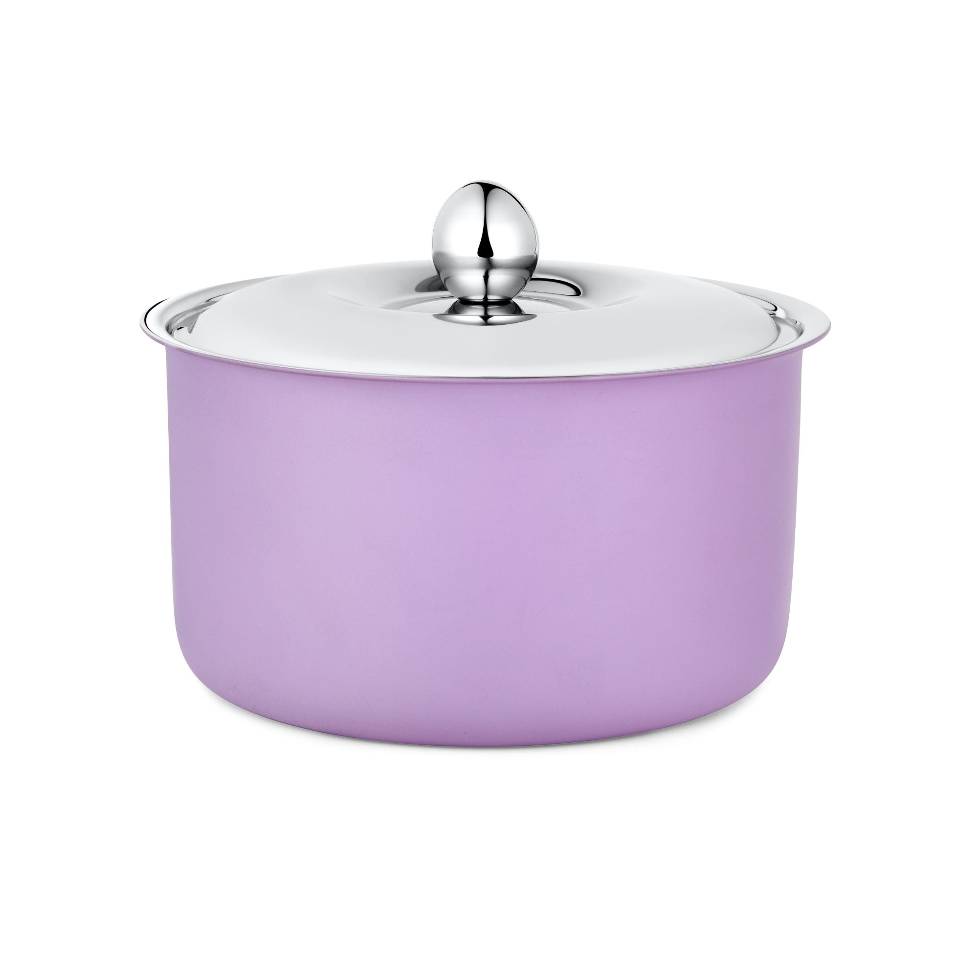 FNS Alwin Purple Finish Stainless Steel Double Wall Insulated Designer Casserole with Lid (2200 ml)