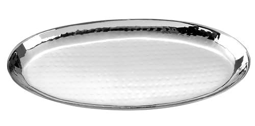 FnS Stainless Steel Oval Deep Platter Ideal Tray