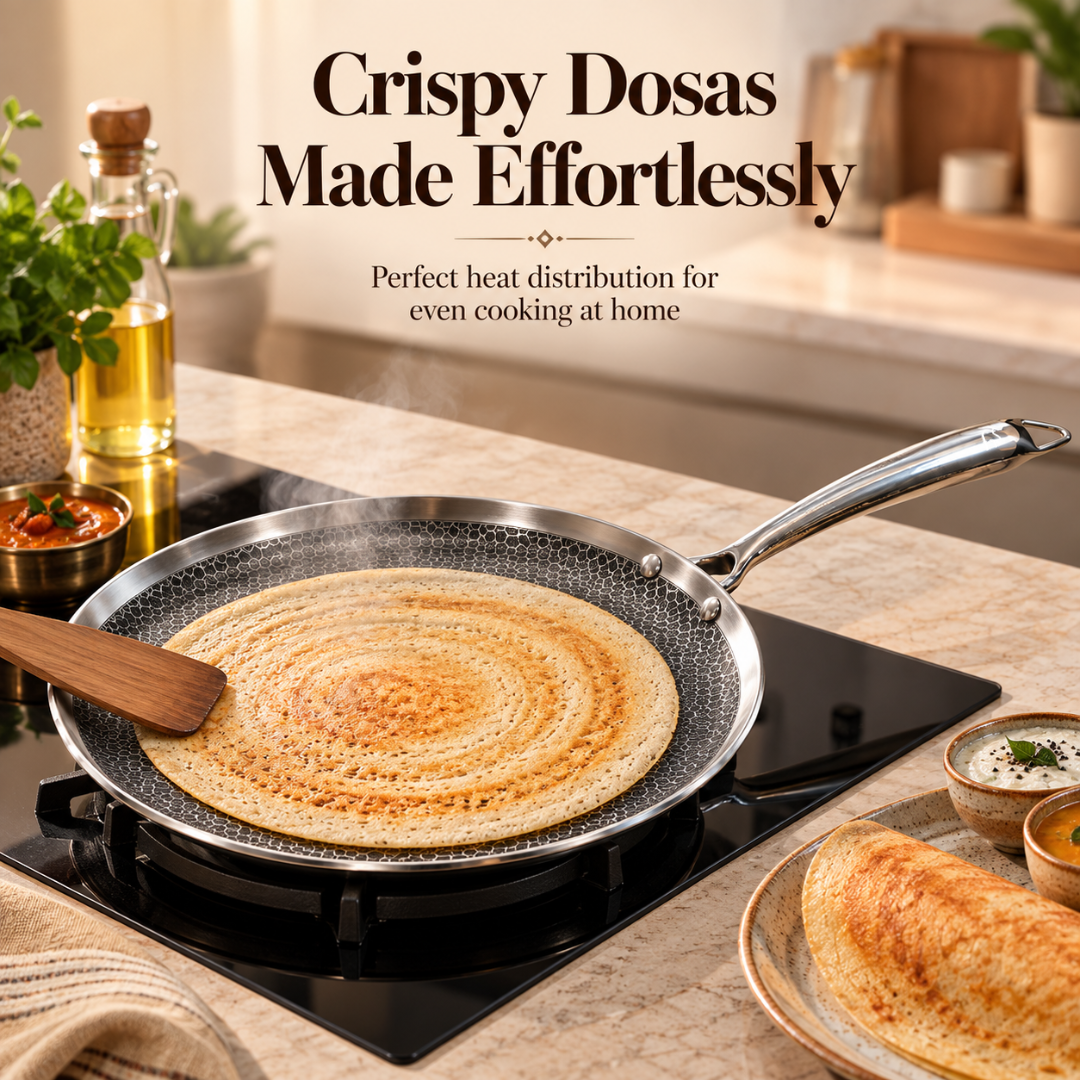 FnS NuChef Hexa Clad Dosa Tawa 30 cm