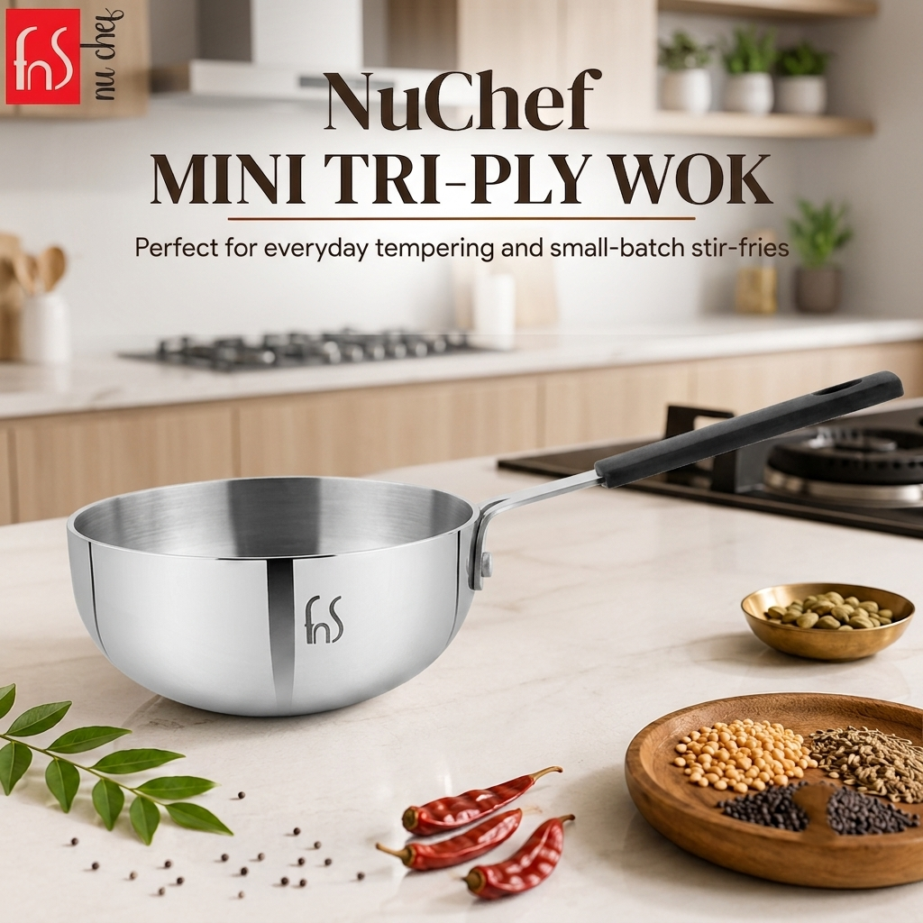 FnS Stainless Steel Mini Wok 12 cm