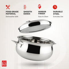 FnS Monja Stainless Steel Casserole (850 ml)