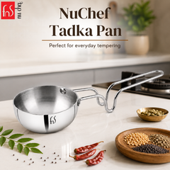 FnS Stainless Steel Mini Tadka Pan 12 cm