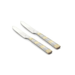 FnS Dorian 24 Karat Gold Plated 2 Pcs Dinner Knife Set