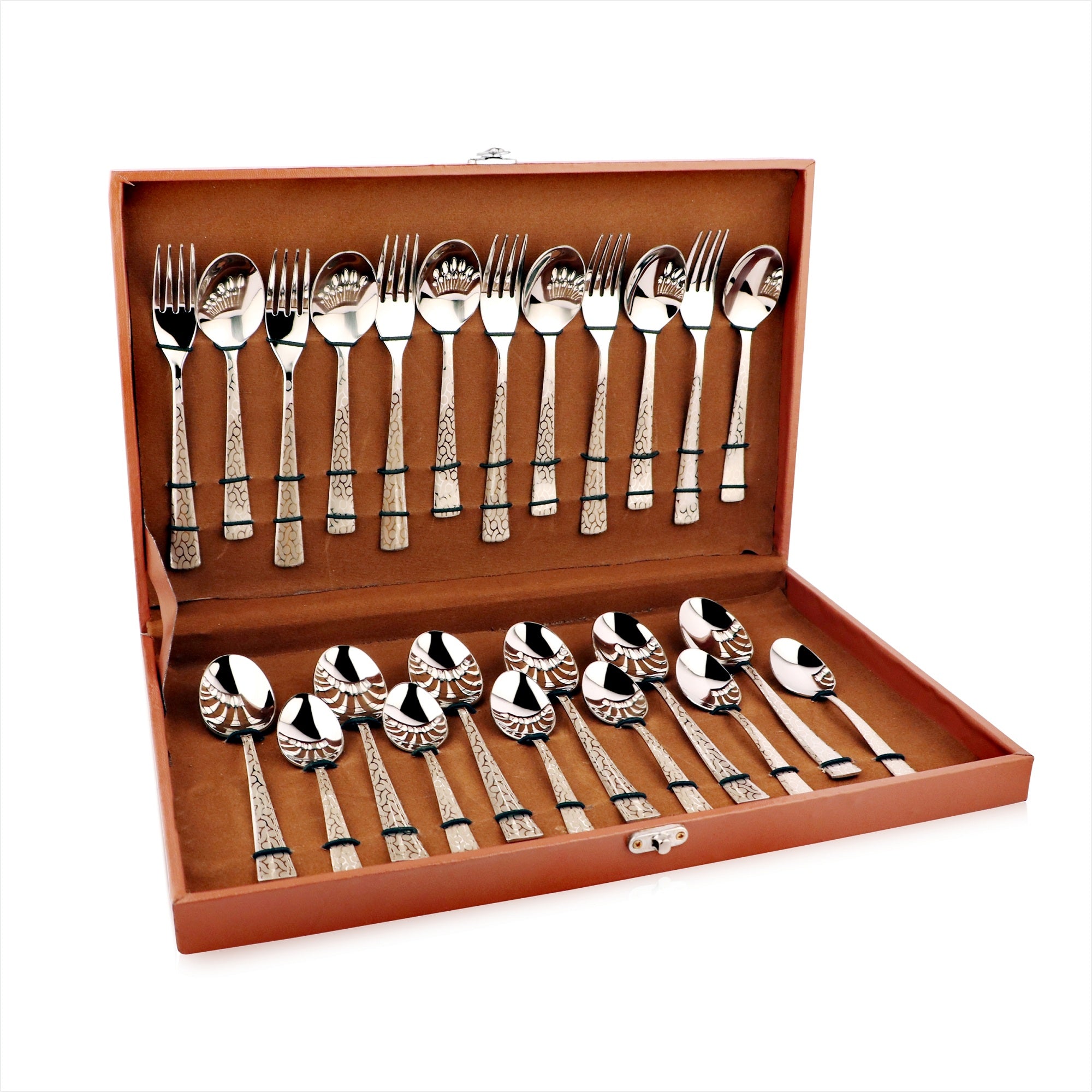 Montavo by FnS Pacific 24 pc Cutlery Set with Leatherette Box