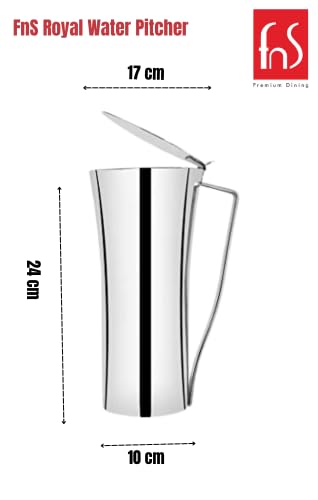 FnS Stainless Steel Royal Water Pitcher with Lid (1250ML)