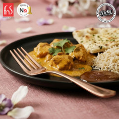 Chef Vicky Ratnani's Signature Collection By FnS Livo Rose Gold Stainless Steel Dessert Fork 6 Pcs Set | Premium refined finish Handle Design Cutlery for Home, Dining & Kitchen