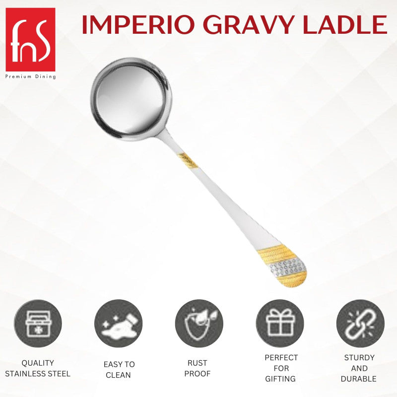 FnS Imperio 24 Karat Gold Plated 1 Pc Gravy Ladle