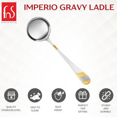 FnS Imperio 24 Karat Gold Plated 1 Pc Gravy Ladle