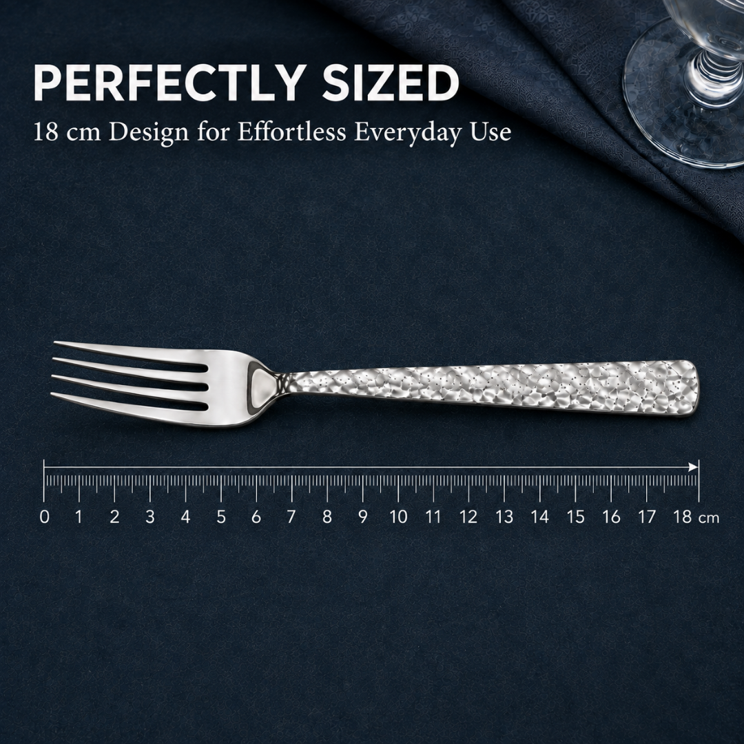 FnS Rhombo 6 Pcs Stainless Steel Dinner Fork set