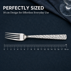 FnS Rhombo 6 Pcs Stainless Steel Dinner Fork set