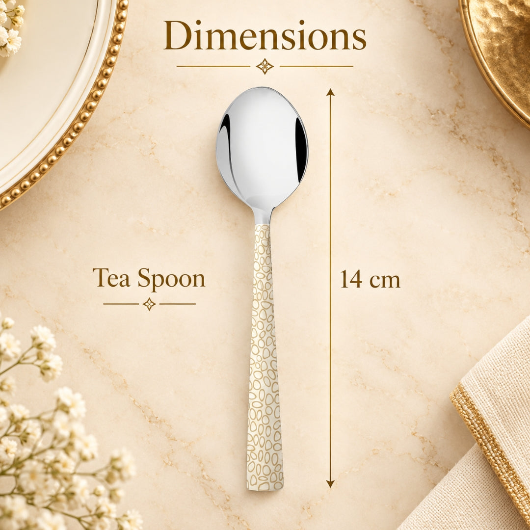 FnS Retro 18-Pc Cutlery & Pebble Teaspoon Combo Set (24 Pcs)