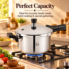 FnS NuChef Atlas Triply Outer Lid Pressure Cooker 5.5L