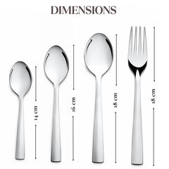 Montavo by fns Amigo Stainless Steel 24 Pcs Cutlery Set with Hanging Stand