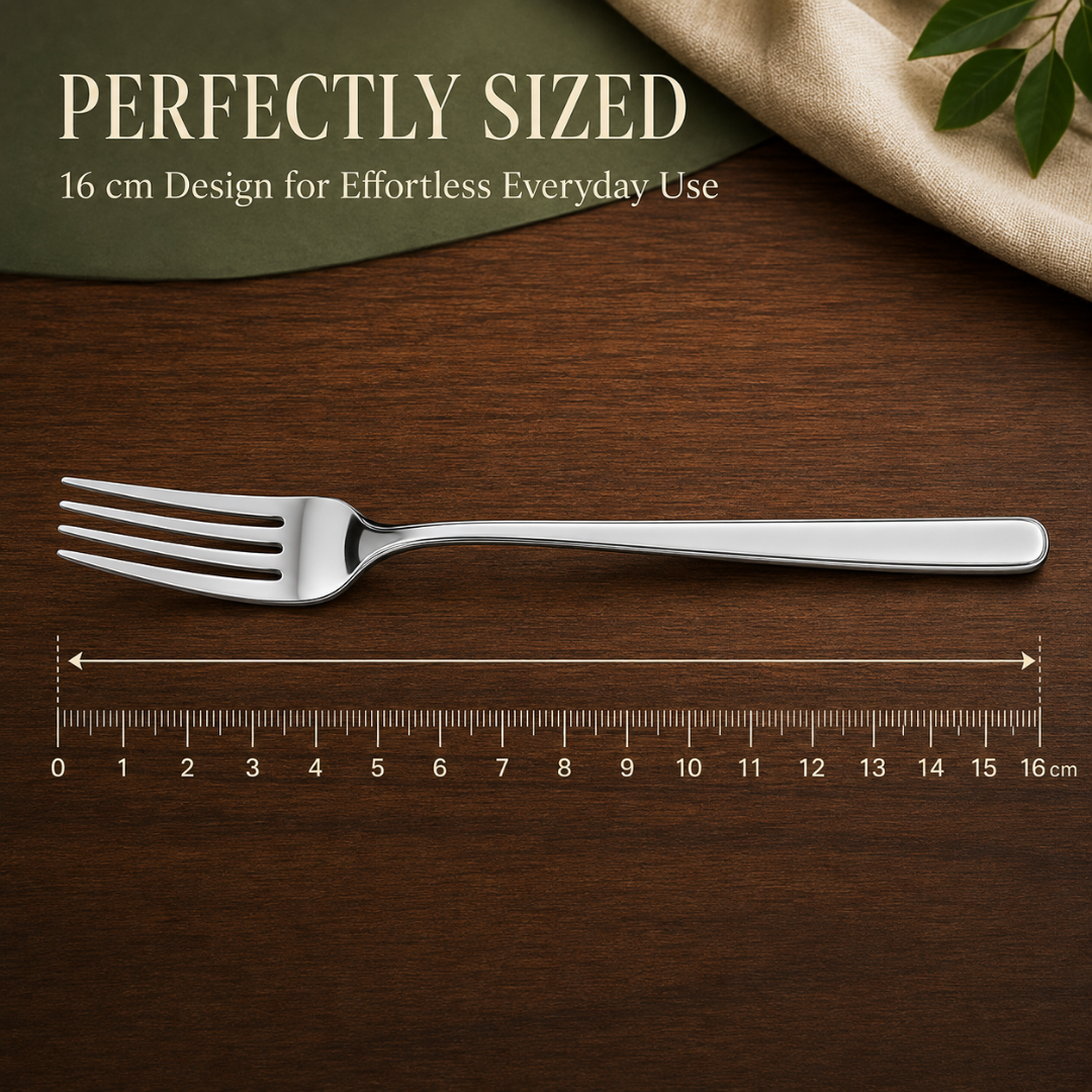 FnS Solo 6 Pcs Stainless Steel Dinner Fork Set