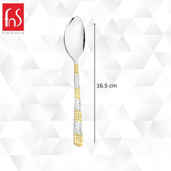 FnS Dorian 24 Karat Gold Plated Stainless Steel 6 pcs Baby Spoon Set