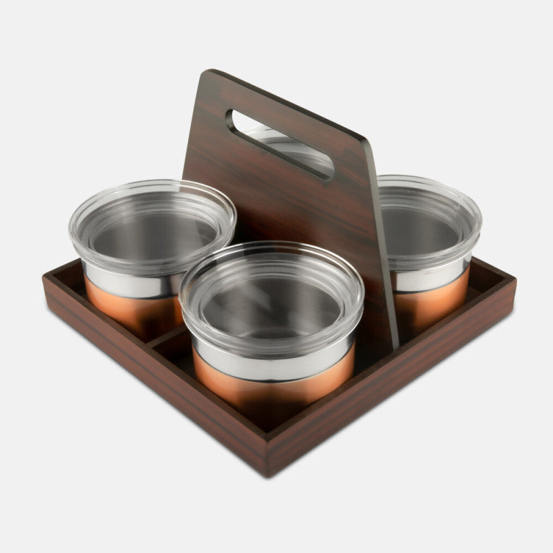 FnS Avila Revolving Snack Serving Set (Rose Gold)