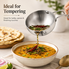FnS Stainless Steel Mini Tadka Pan 10 cm