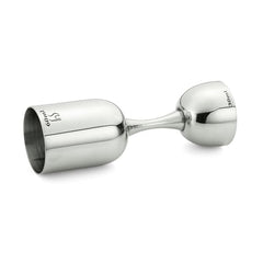 FnS Lugo Stainless Steel Double Sided Peg Measurer 30/60 ML Each (Silver)