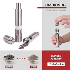 FnS Pigeon Stainless Steel 2 in 1 Salt and Pepper Grinder