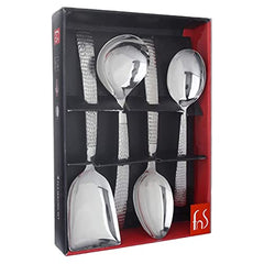 FnS Madrid Stainless Steel 4 PCs Serving Spoon Set