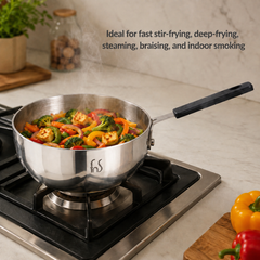 FnS Stainless Steel Mini Wok 12 cm