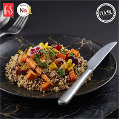 Chef Vicky Ratnani's Signature Collection By FnS Thames Dessert Knife/Dinner knife/Butter knife 2 Pcs Set | Premium modern minimalism Handle Design Cutlery for Home, Dining & Kitchen