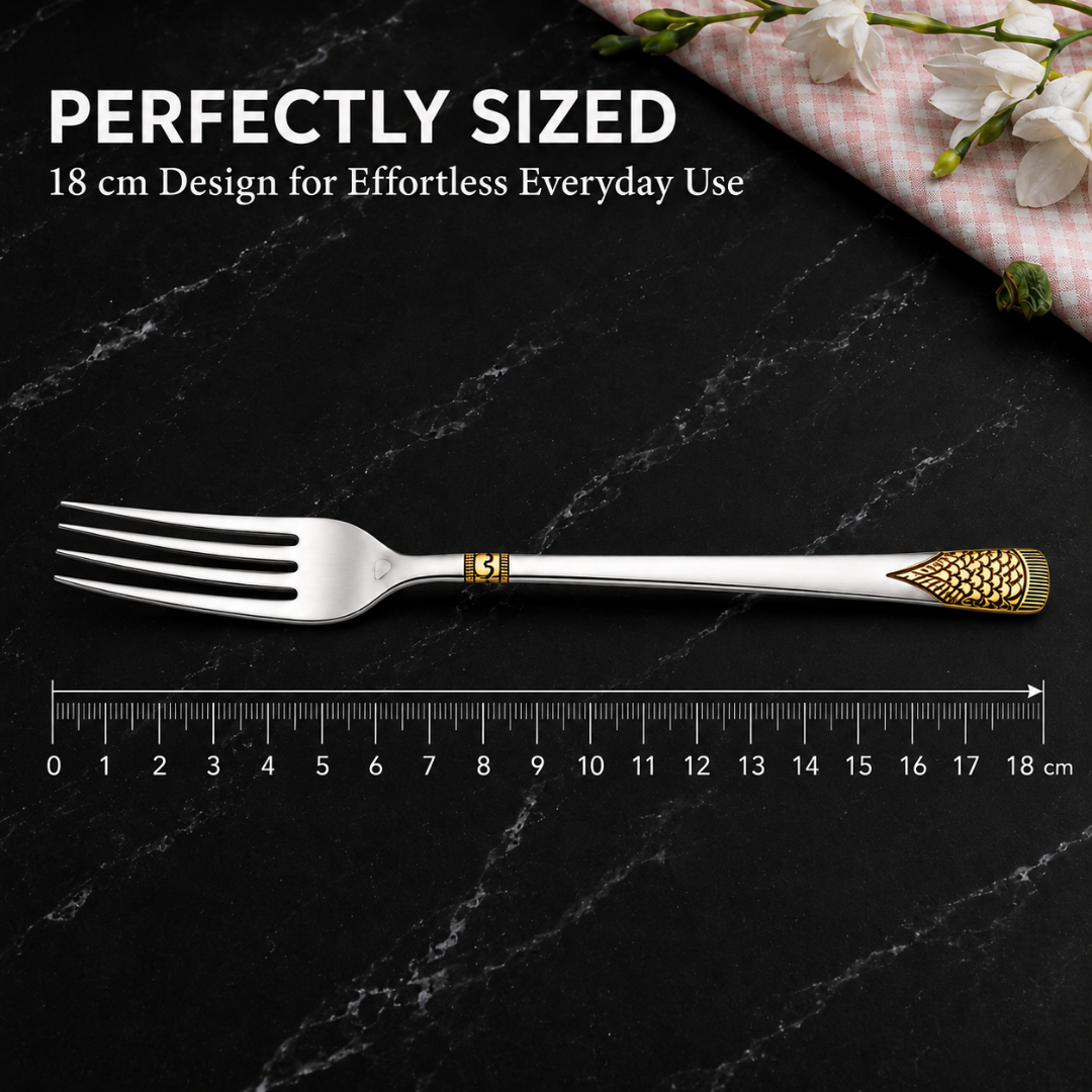 FnS August 6 pcs 24 Karat Gold Plated Dinner Fork set