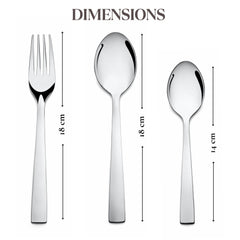 Montavo by FnS Amigo Stainless Steel Cutlery Set of 18 Pcs