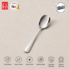 Chef Vicky Ratnani Nexa stainless steel baby spoon with mirror finish, food-grade quality and lifetime warranty.
