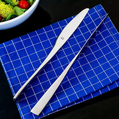 FnS Slimline Stainless Steel Dinner/Butter Knife Set of 2 for Home and Kitchen